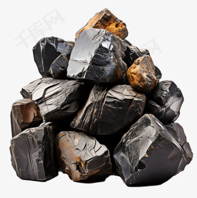 矿石金属元素立体免抠图案素材图片 描绘大地的璀璨宝藏